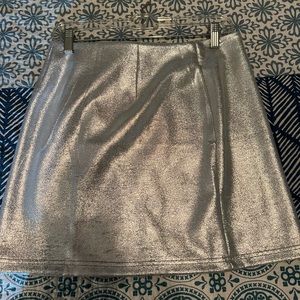 Metallic Silver Skirt